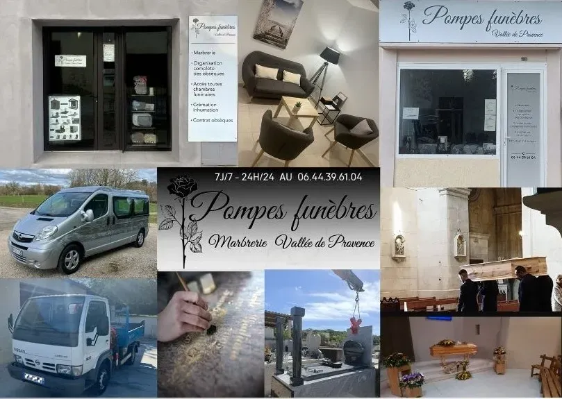 Services et prestations de marbrerie et pompes funèbres en Vallée de Provence.